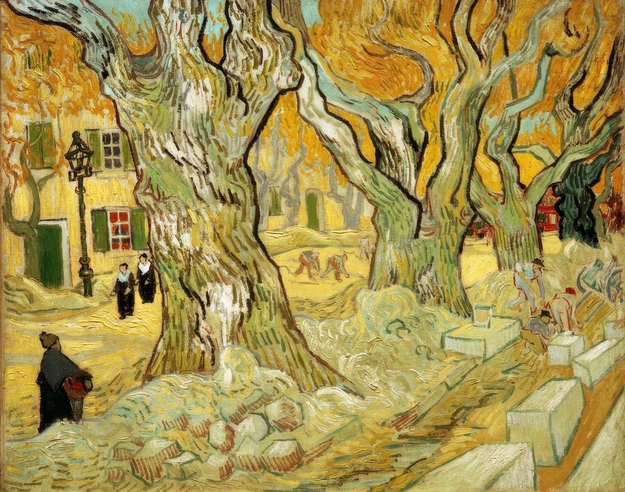 Saint-Remyn tienrakentajat tekijältä Vincent van Gogh