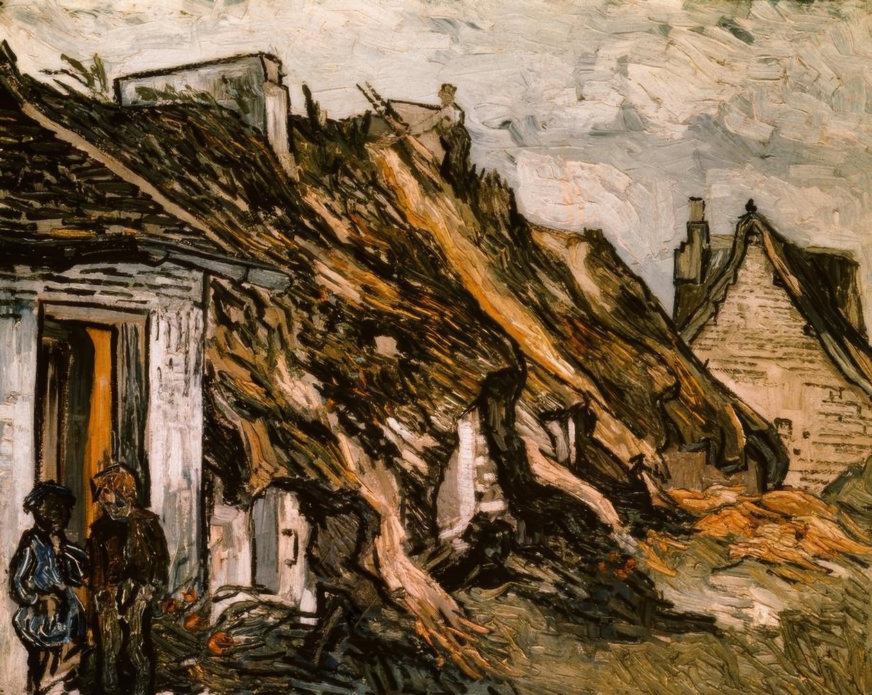Strohgedeckte Hütten Chaponvalissa tekijältä Vincent van Gogh
