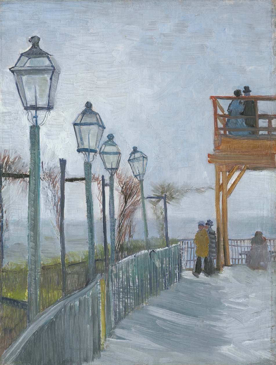 Moulin de Blute-Finin terassi ja näköalatasanne, Montmartre tekijältä Vincent van Gogh