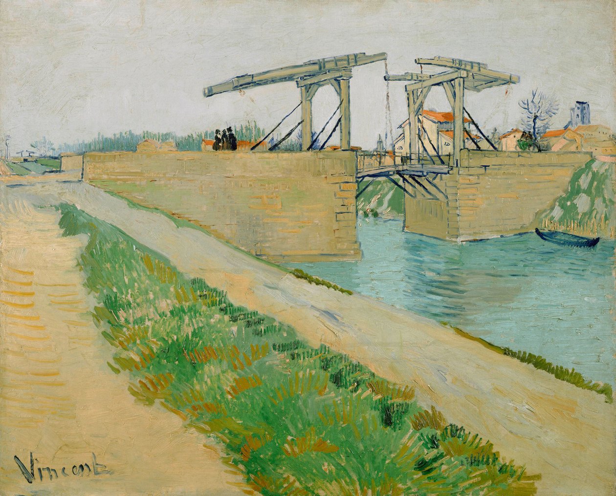 Langlois Bridge, maaliskuu 1888 (öljy kankaalle) tekijältä Vincent van Gogh