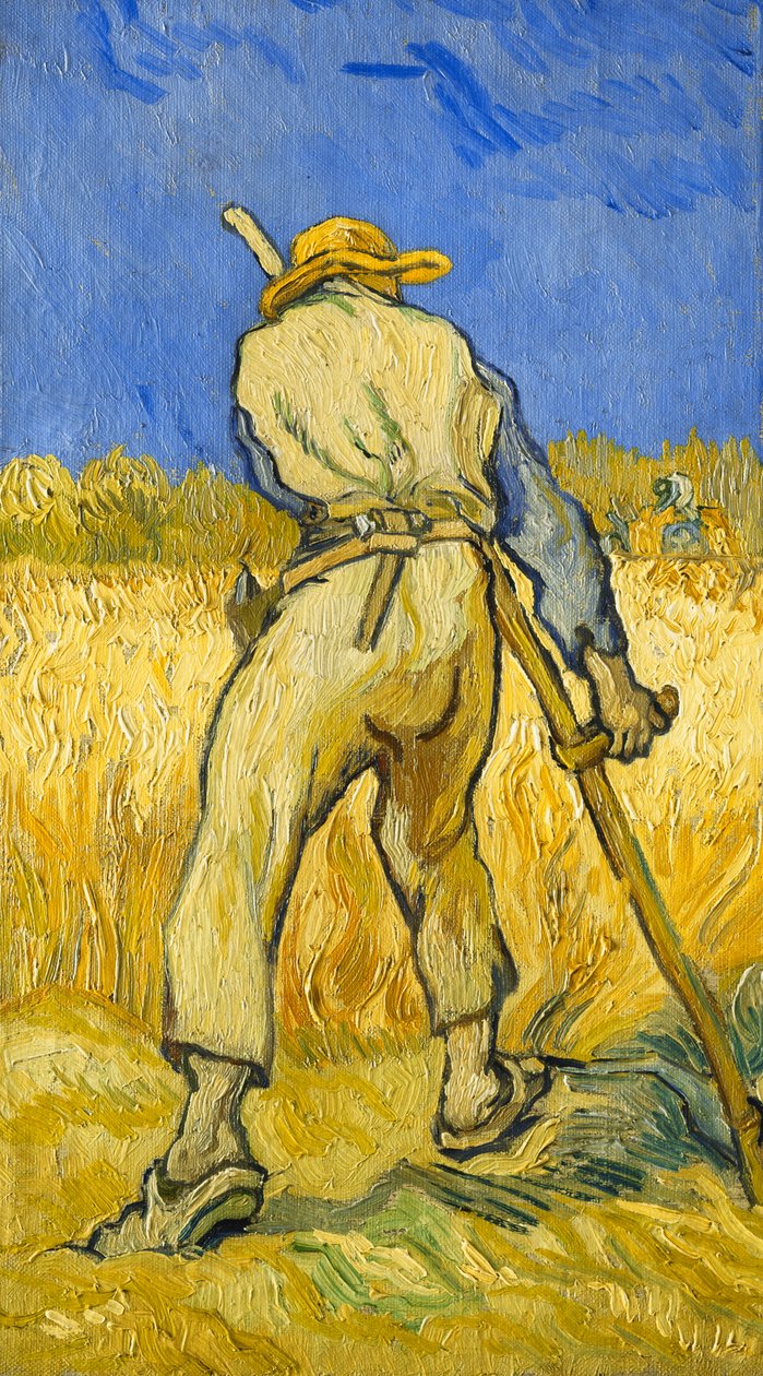 Viikatemies; Harvesteri, 1889 tekijältä Vincent van Gogh