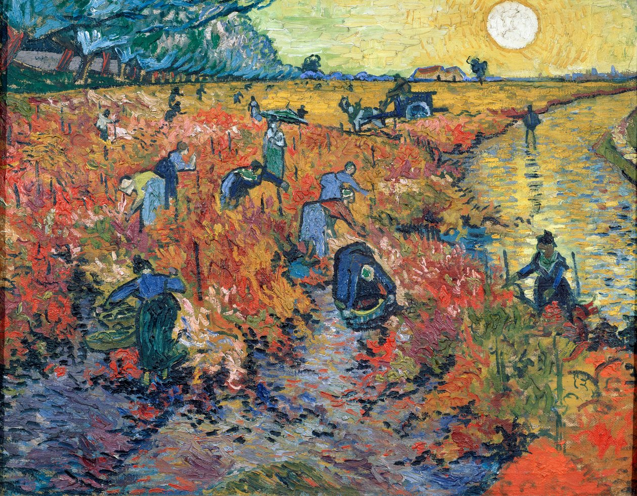 Punaiset viinitarhat Arlesissa, 1888. tekijältä Vincent van Gogh