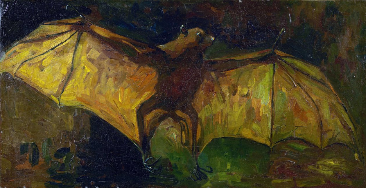 Lepakko par Gogh, Vincent, pakettiauto (1853-1890). Öljy kankaalle, koko: 41,5x79 tekijältä Vincent van Gogh