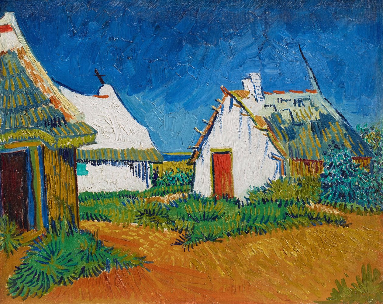 Kolme valkoista mökkiä Saintes-Mariesissa tekijältä Vincent van Gogh