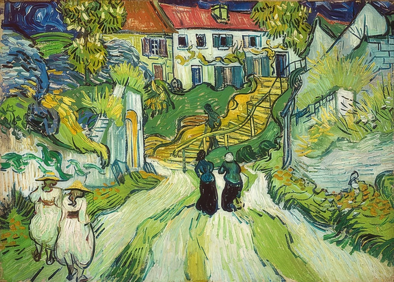 Portaat Auversissa. 1890 tekijältä Vincent van Gogh