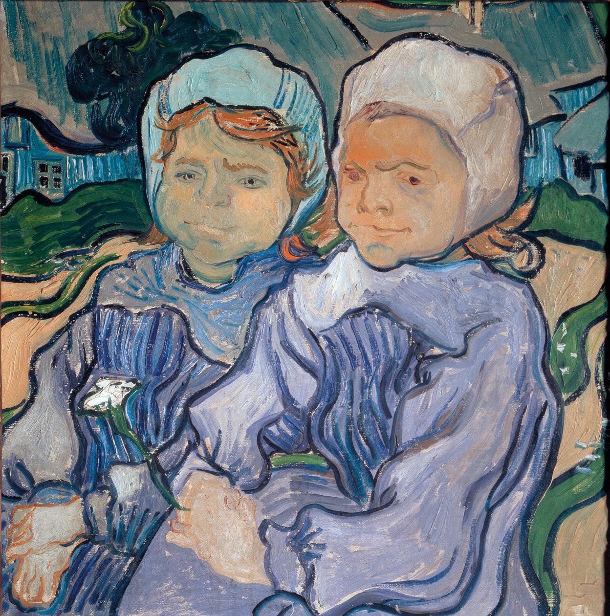 Kaksi pientä tyttöä, kesäkuu 1890 (öljy kankaalle) tekijältä Vincent van Gogh