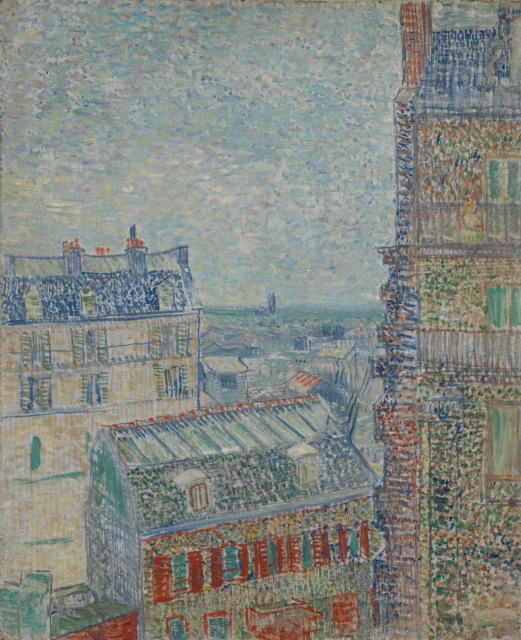 Näkymä Pariisiin Theon asunnosta Rue Lepiciltä tekijältä Vincent van Gogh