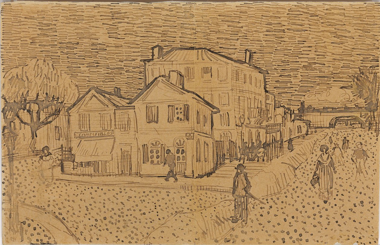 Vincentin talo Arlesissa, kirjeestä hänen veljelleen Theolle, teloitettu Arlesissa, 1888 tekijältä Vincent van Gogh