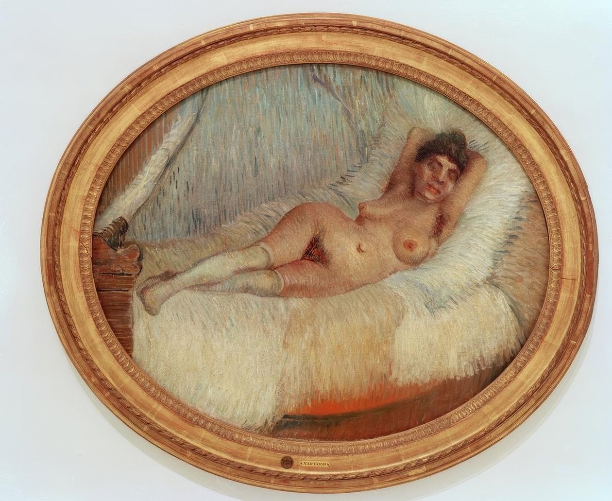Weiblicher Akt auf einem Bett tekijältä Vincent van Gogh