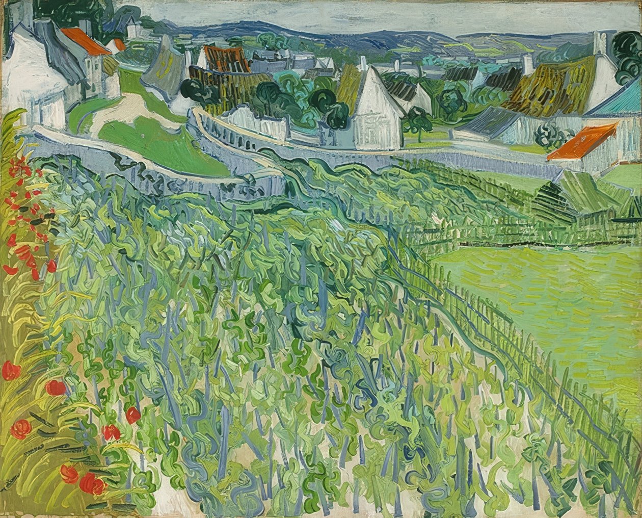Auversin viinitarhat. 1890 tekijältä Vincent van Gogh