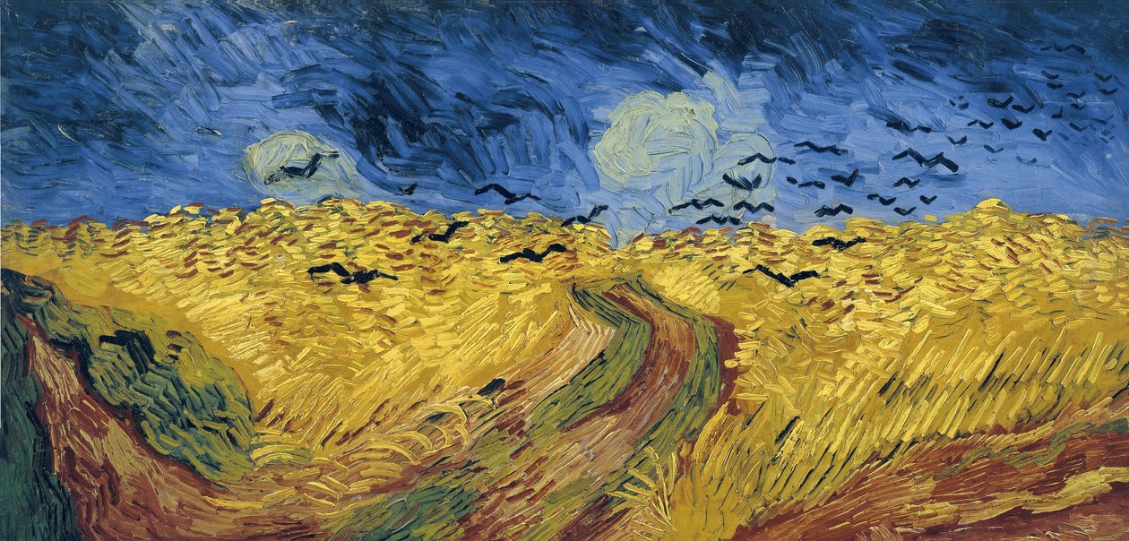 Vehnäpelto varisten kanssa tekijältä Vincent van Gogh