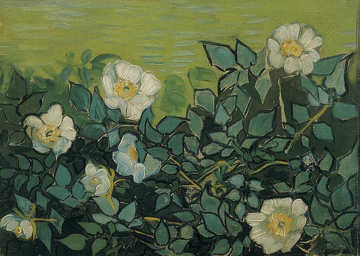 Wildrosen. 1889 tekijältä Vincent van Gogh