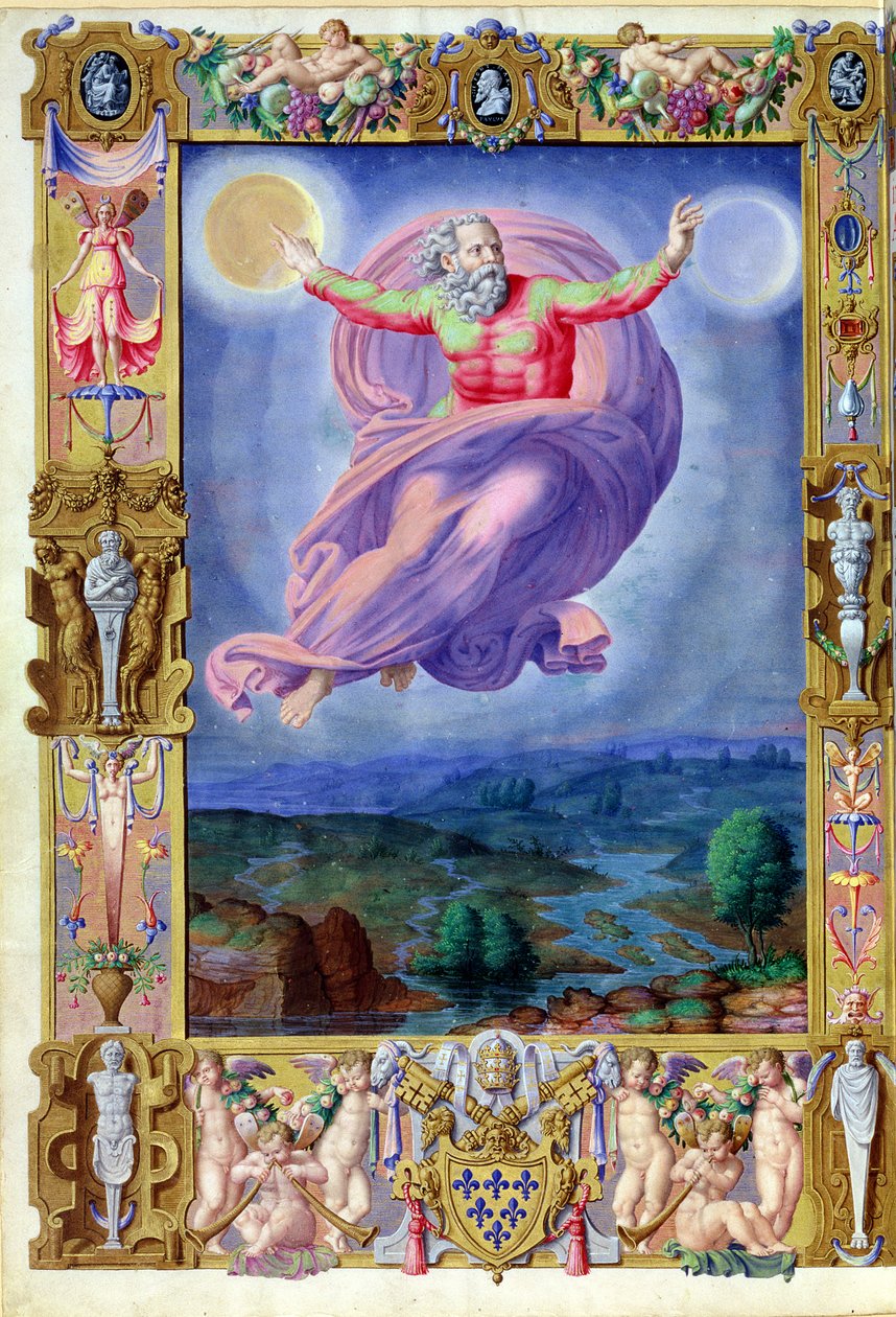 latina 8880 fol.182v Isä Jumala, paavi Paavali III:n psalteri, 1542 tekijältä Vincenzio Raimondi or Raimondo
