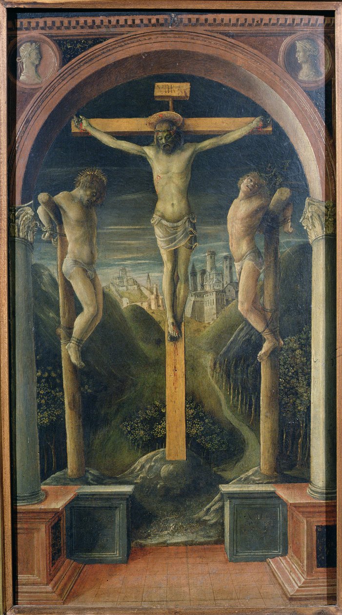 Kolme ristiä, 1456 (tempera paneelissa) tekijältä Vincenzo Foppa