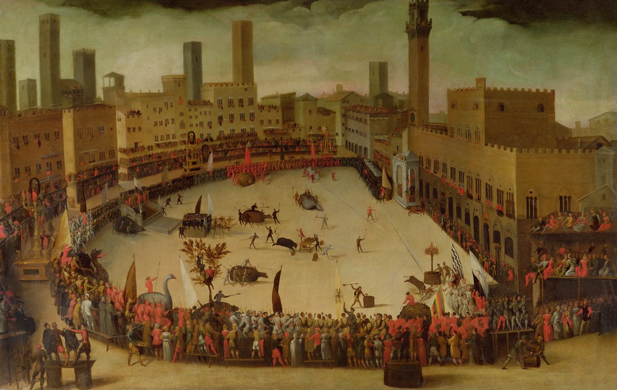 Festa Campo del Campossa Sienassa, 1597 tekijältä Vincenzo Rustici