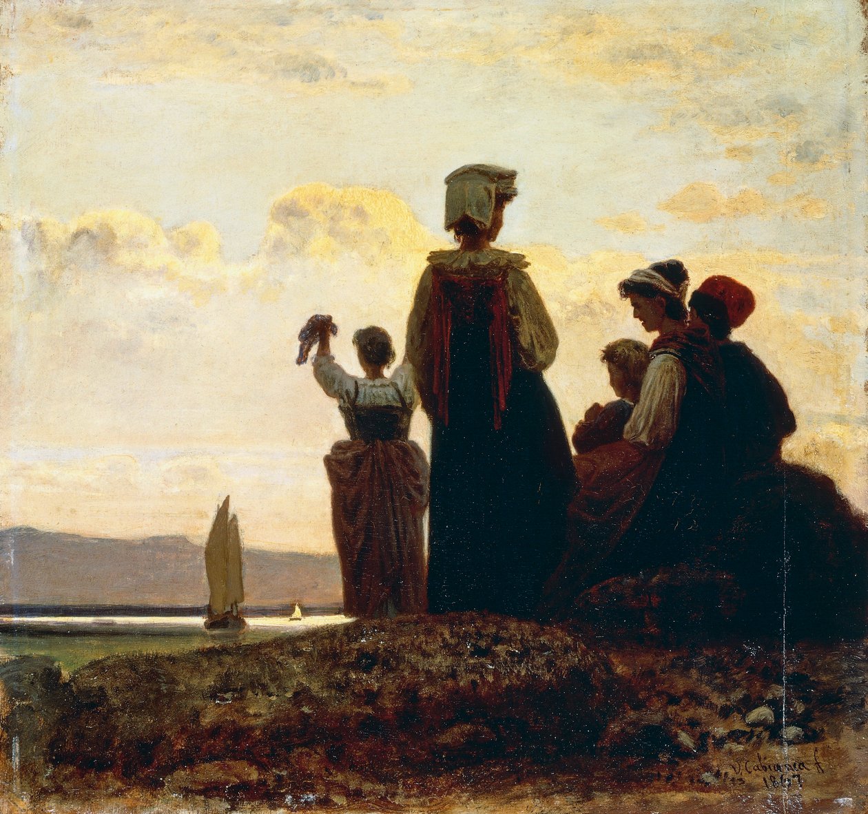 Kalastusveneen palautus (paranza) tekijältä Vincenzo Cabianca