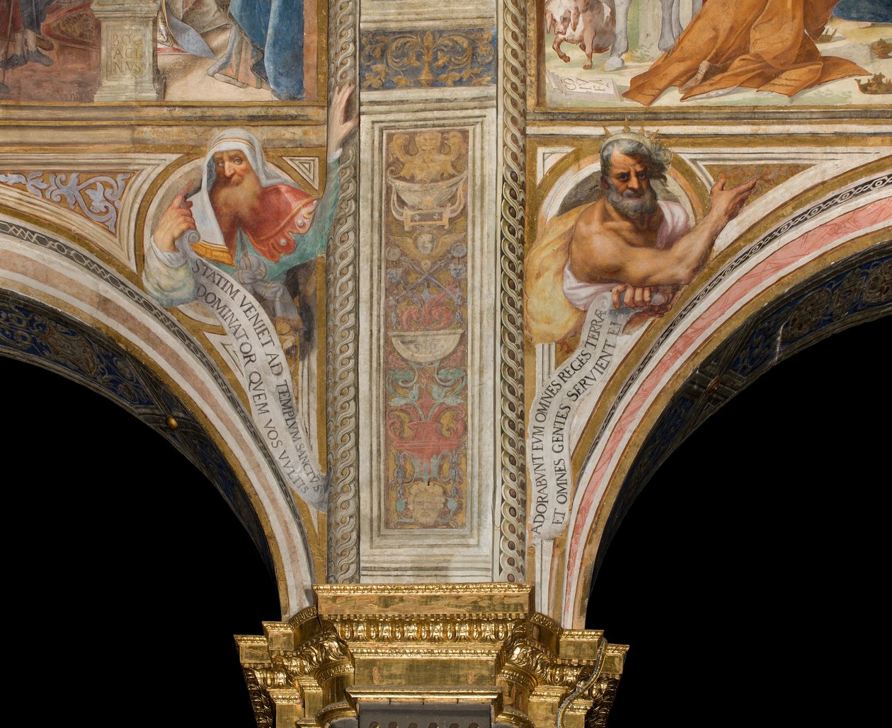 Keskilaivo, Plume Fourth and Fifth Campata Nord, Vincenzo Campi 1573, Rintamerkit profeetoilla tekijältä Vincenzo Campi