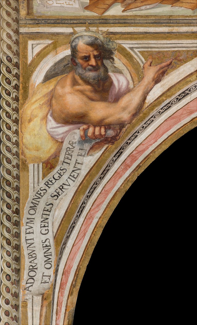 Keskilaivo, Plume Quinta Nord Campata, Vincenzo Campi 1573, rintakuva profeetan kanssa tekijältä Vincenzo Campi