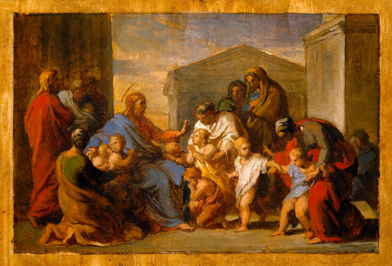 Christus segnet die Kinder tekijältä Vincenzo Camuccini