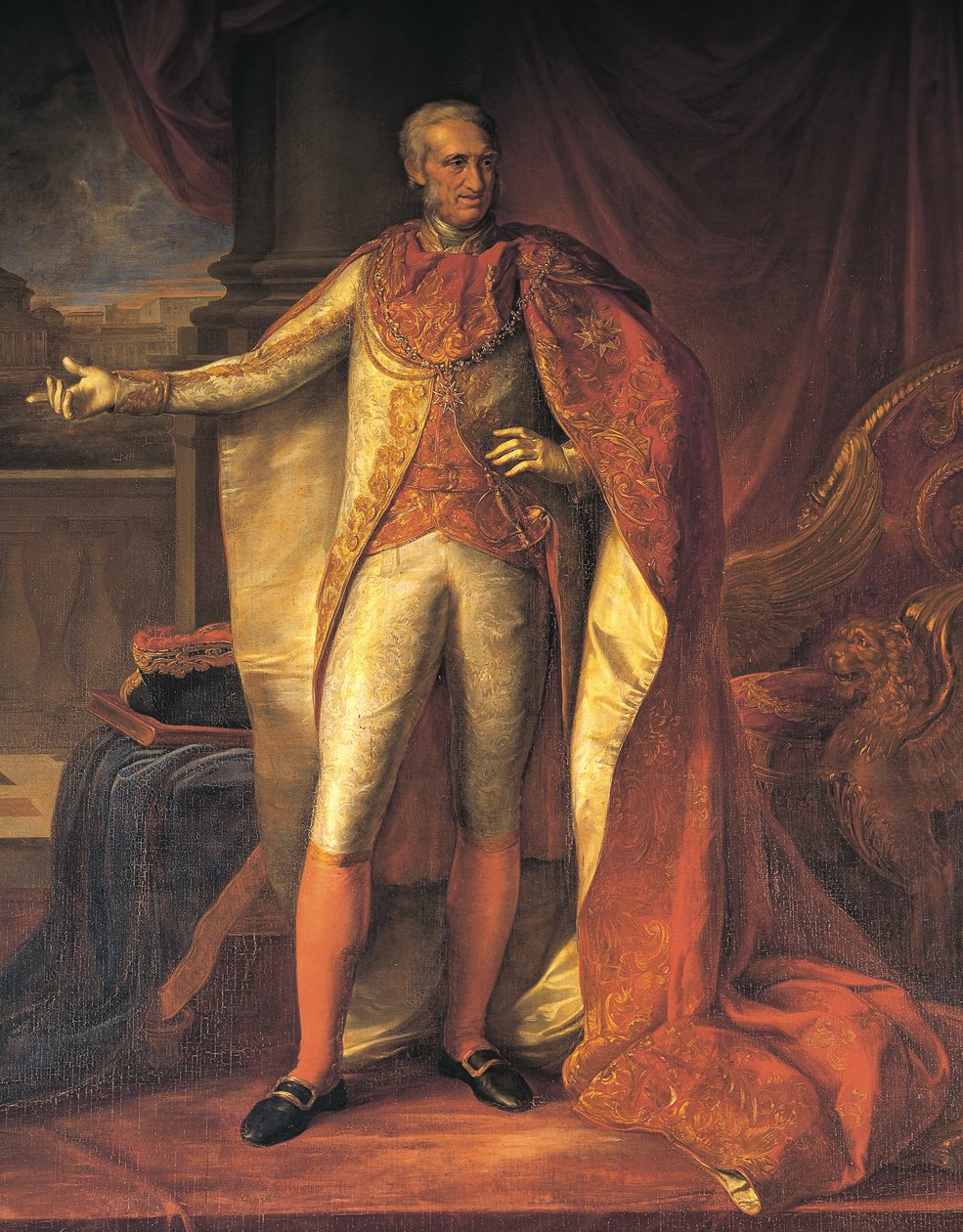 Kahden Sisilian Ferdinand I:n muotokuva (öljy kankaalle) tekijältä Vincenzo Camuccini