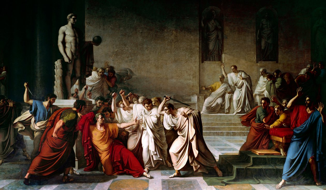 Julius Caesarin kuolema tekijältä Vincenzo Camuccini