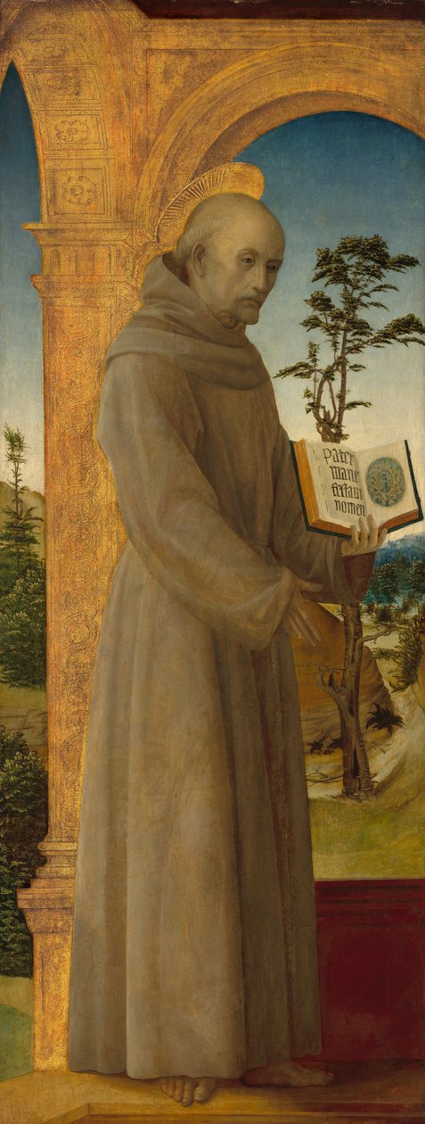 Saint Bernardino Siena, n. 14951500. tekijältä Vincenzo Foppa