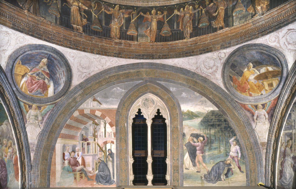 Kohtauksia Pyhän Pietarin marttyyrin kaltaisesta tapahtumasta, 1466-68. tekijältä Vincenzo Foppa