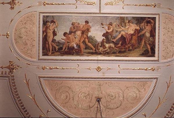 Pompeian musiikkihuoneen katto tekijältä Vincenzo Valdre