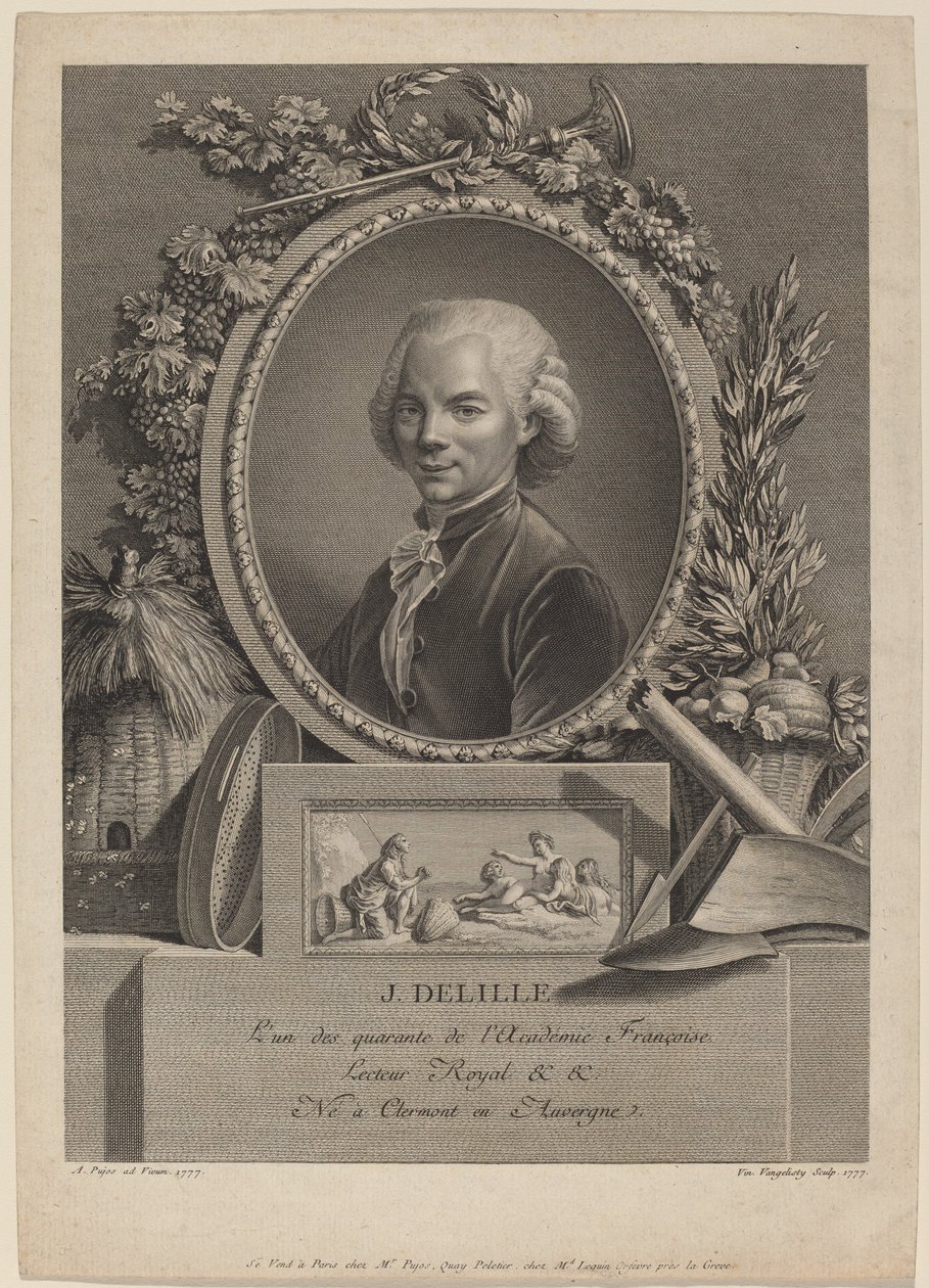 Jacques Delille tekijältä Vincenzo Vangelisti after André Pujos