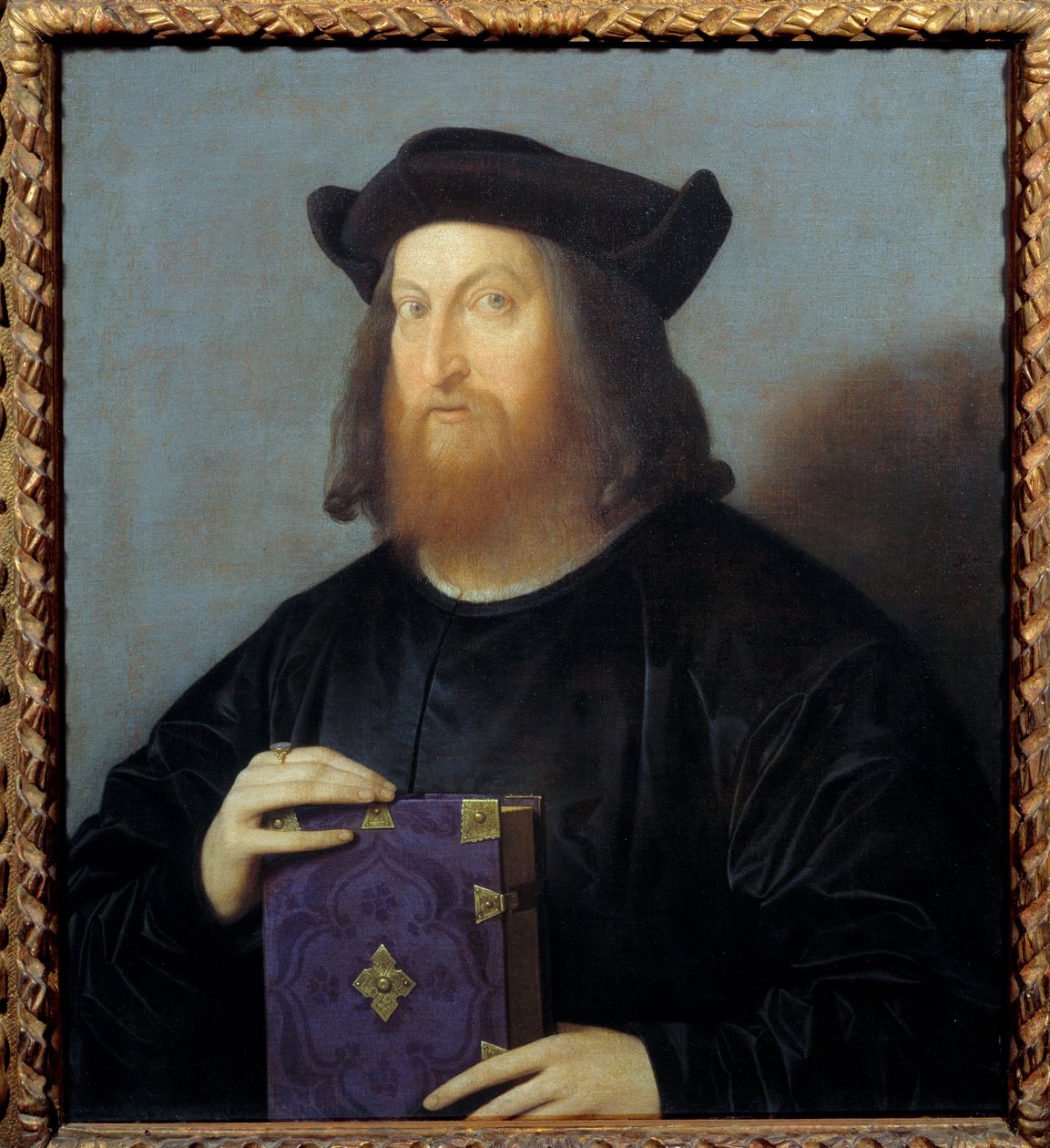 Runoilija ja arkkitehti Giangiorgio Trissinon (1478-1550) muotokuva. Vincenzo Catenan (1470-1531) maalaus 1400-luvun su. 0,72x0,63 m - Runoilija ja arkkitehti Giangiorgio Trissinon (1478-1550) muotokuva. Vincenzo Catenan (1470-1531) maalaus tekijältä Vincenzo di Biagio Catena