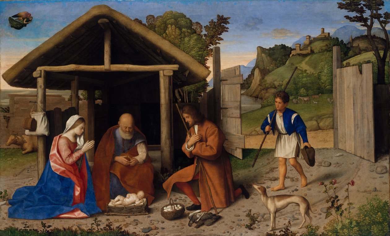 Paimenten palvonta, luultavasti vuoden 1520 jälkeen. tekijältä Vincenzo di Biagio Catena
