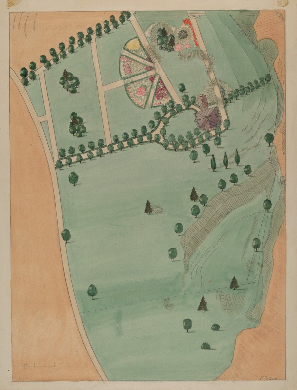 Eliza B. Jumel Estate, noin 1936. tekijältä Virginia Richards