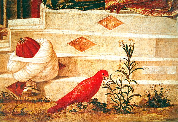 Yksityiskohta Pyhän Yrjön kastamisesta pakanain, 1501-07 tekijältä Vittore Carpaccio