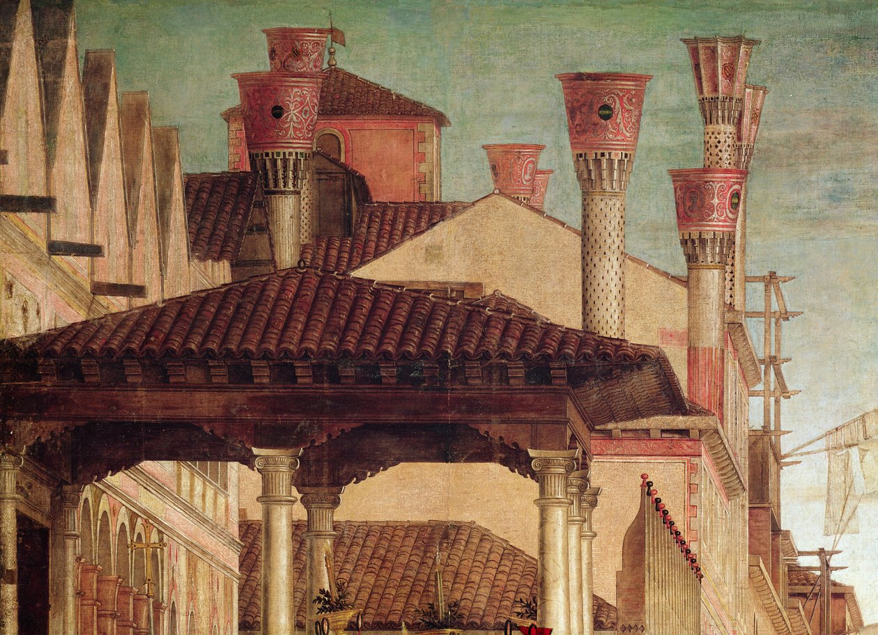 Yksityiskohta Rialton sillalla olevan tosi ristin jäännöksen ihmeestä, 1494 (yksityiskohta 221362) tekijältä Vittore Carpaccio