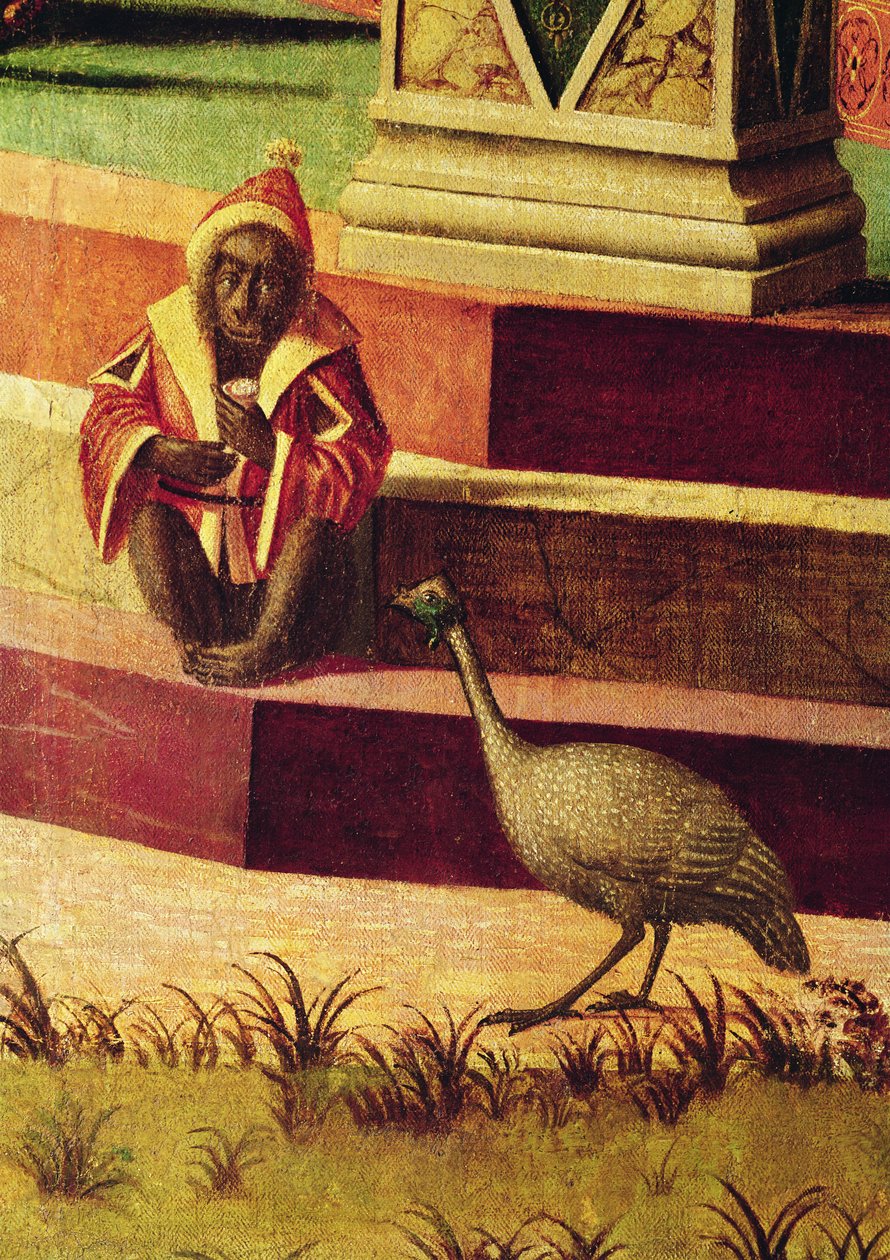 Yksityiskohta Englannin suurlähettiläiden paluusta, St. Ursula Cycle, n. 1490-1496 (yksityiskohta 51114) tekijältä Vittore Carpaccio