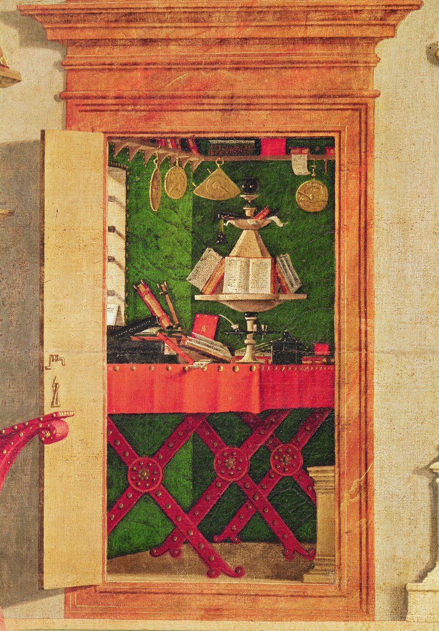 Yksityiskohta Pyhän Augustinuksen näystä, n. 1502-1508 (yksityiskohta 932) tekijältä Vittore Carpaccio