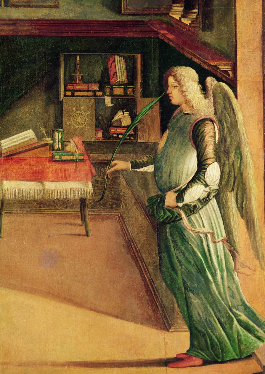 Yksityiskohta enkelistä Pyhän Ursulan unesta, n. 1490-1496 (yksityiskohta 257437) tekijältä Vittore Carpaccio