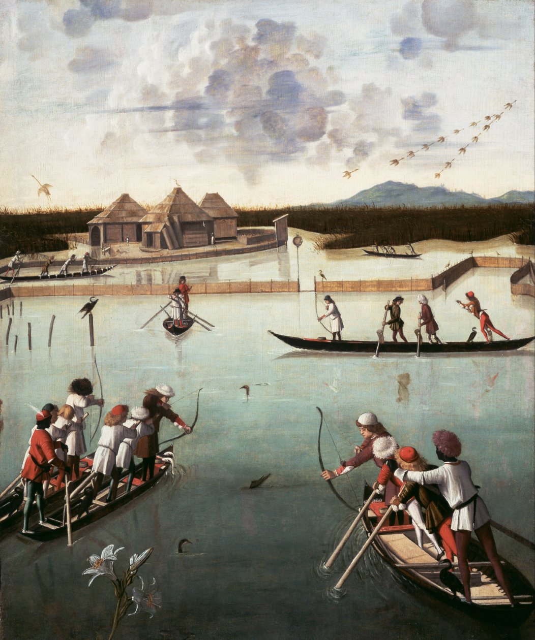 Metsästys laguunilla tekijältä Vittore Carpaccio