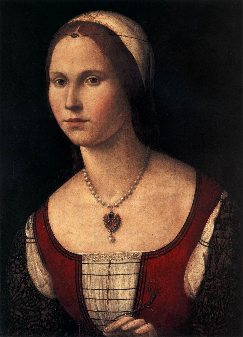 Nuoren naisen muotokuva tekijältä Vittore Carpaccio