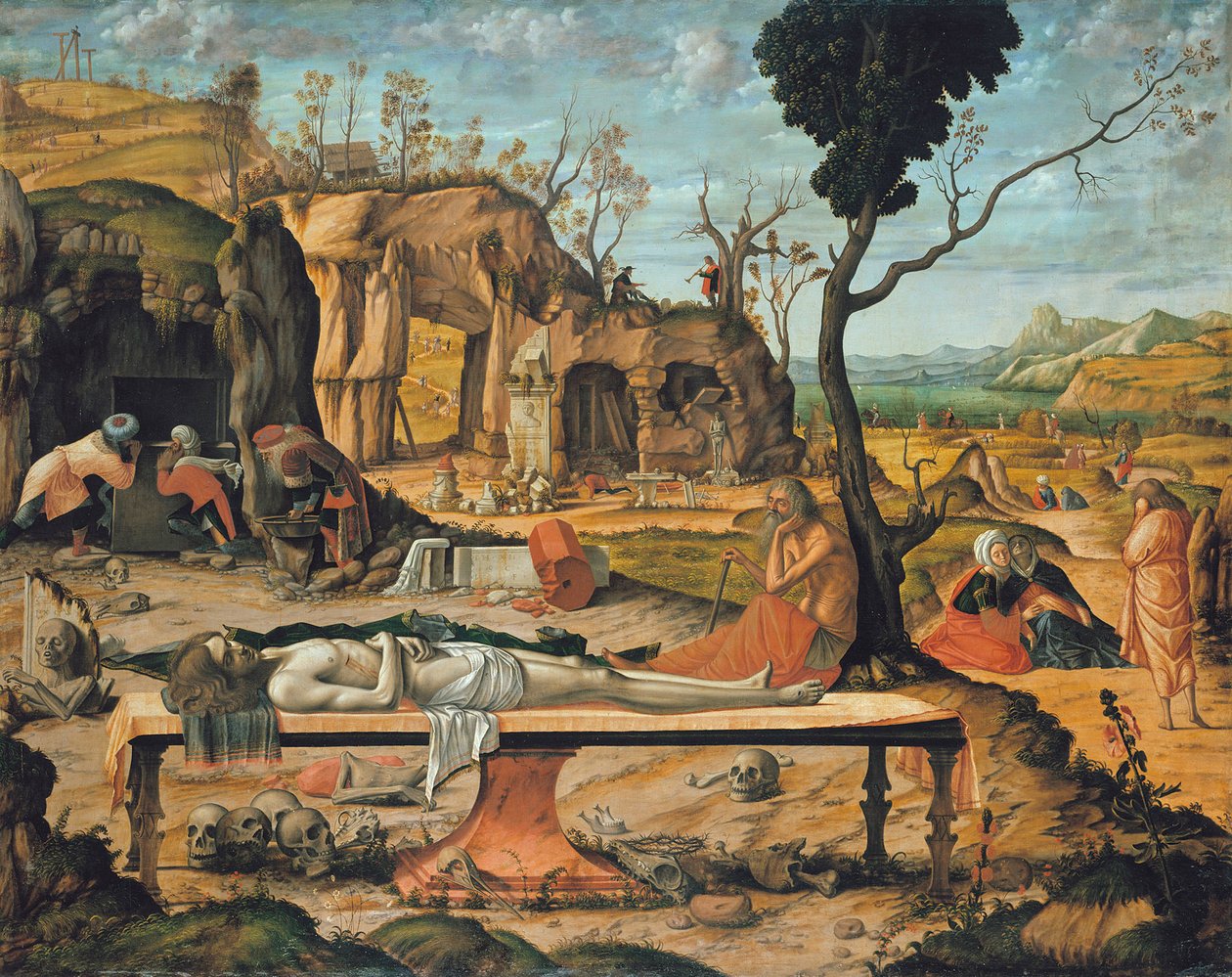 Kristuksen haudan valmistelu tekijältä Vittore Carpaccio