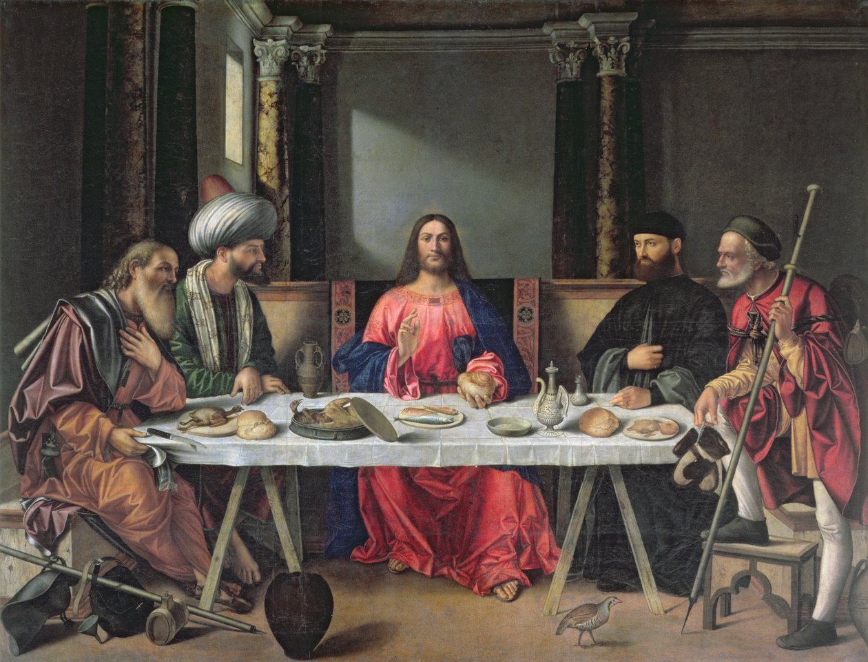 Illallinen Emmauksessa tekijältä Vittore Carpaccio