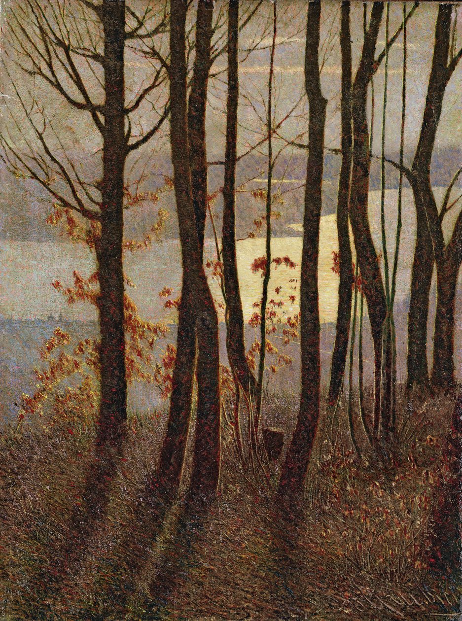 Aamu, polyptyykistä Winter in the Mountains, panteistiruno, 1894-97, muokattu 1911-17 tekijältä Vittore Grubicy de Dragon
