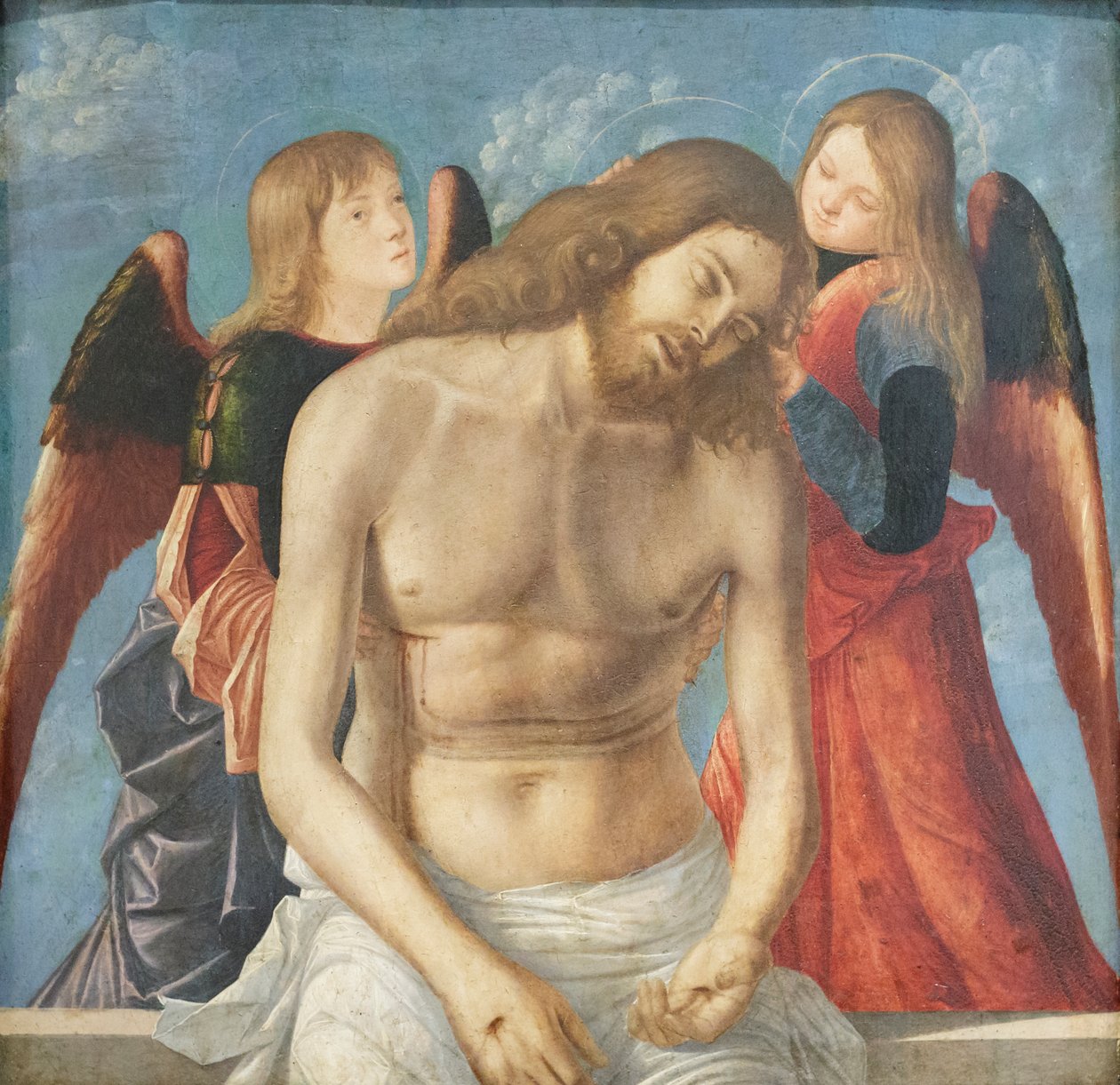 Kuollut Kristus kahden enkelin tukemana tekijältä Vittore Carpaccio