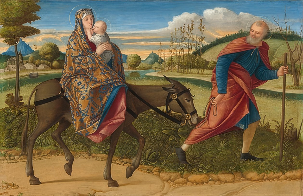 Lento Egyptiin. Noin 1515 tekijältä Vittore Carpaccio