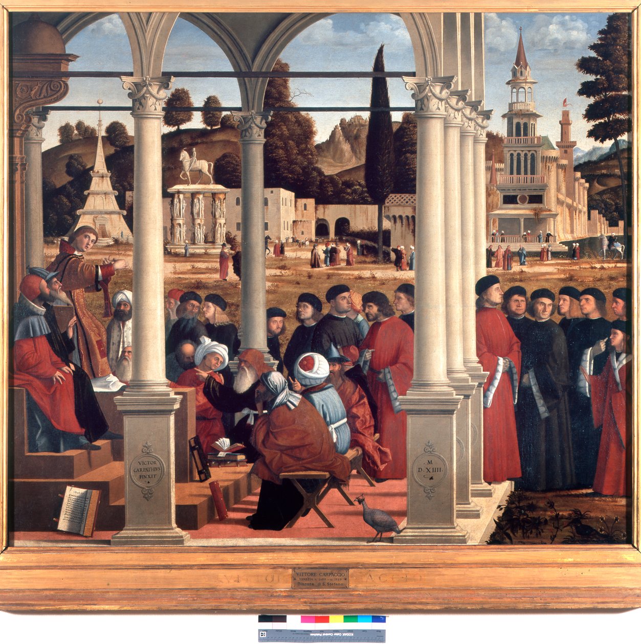 Pyhän Tapanin kiista sanhedrinin vanhinten kanssa tekijältä Vittore Carpaccio