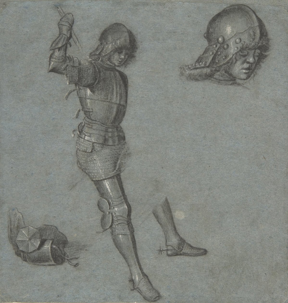 Armorissa istuvan nuoren tutkimukset, n. 1505. tekijältä Vittore Carpaccio