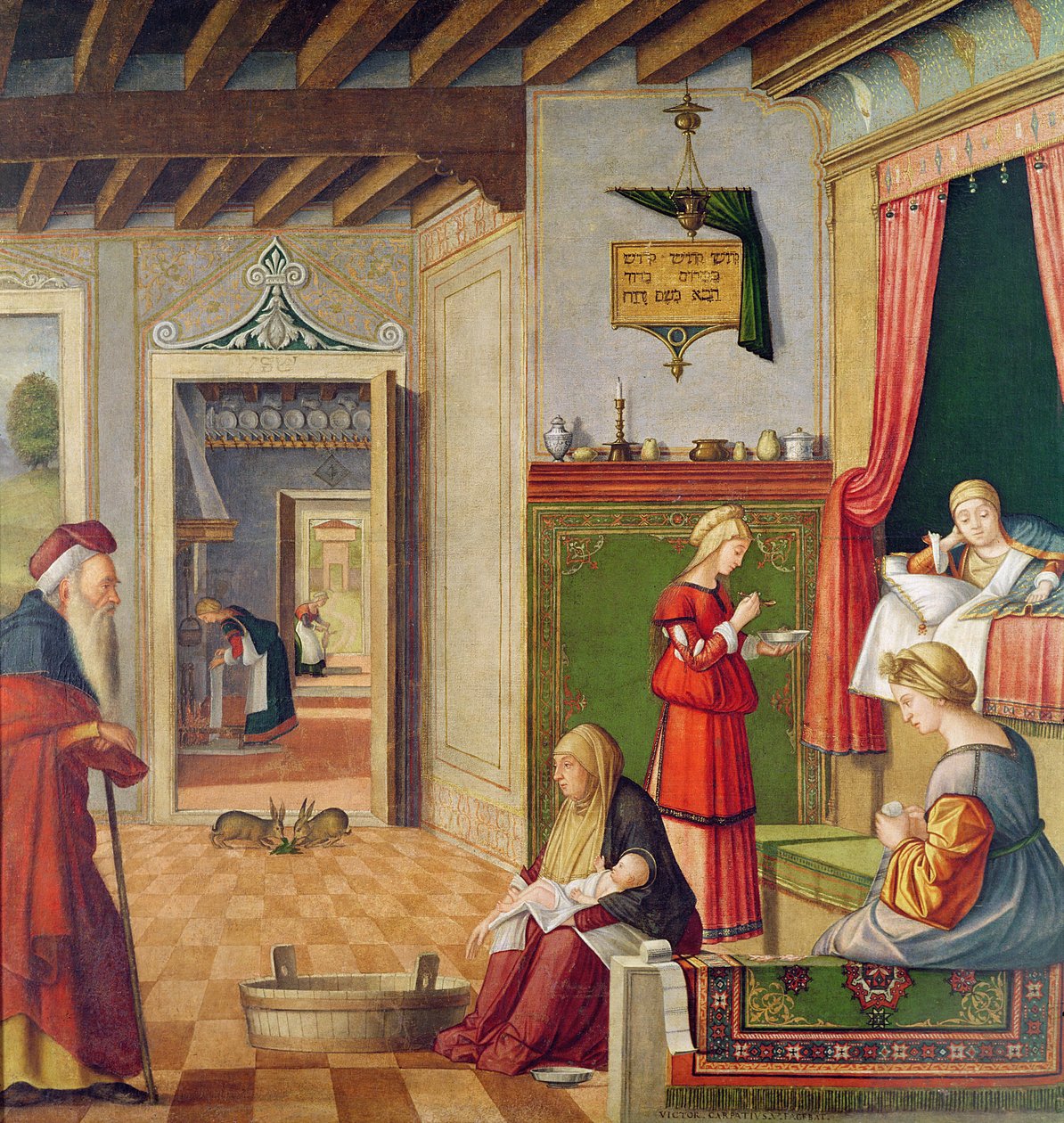 Neitsyen syntymä, 1504-08 (katso myös 204962) tekijältä Vittore Carpaccio