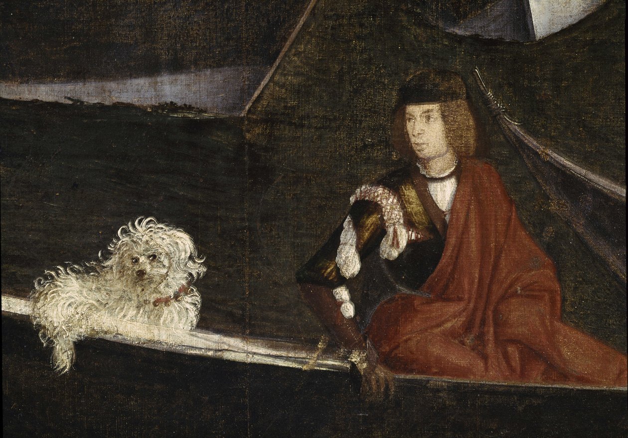 Pyhän ristin reliikin ihme Rialton sillalla". Yksityiskohta. Vittore Scarpazzan eli Vittore Carpaccion (1460-1525) maalaus. tekijältä Vittore Carpaccio