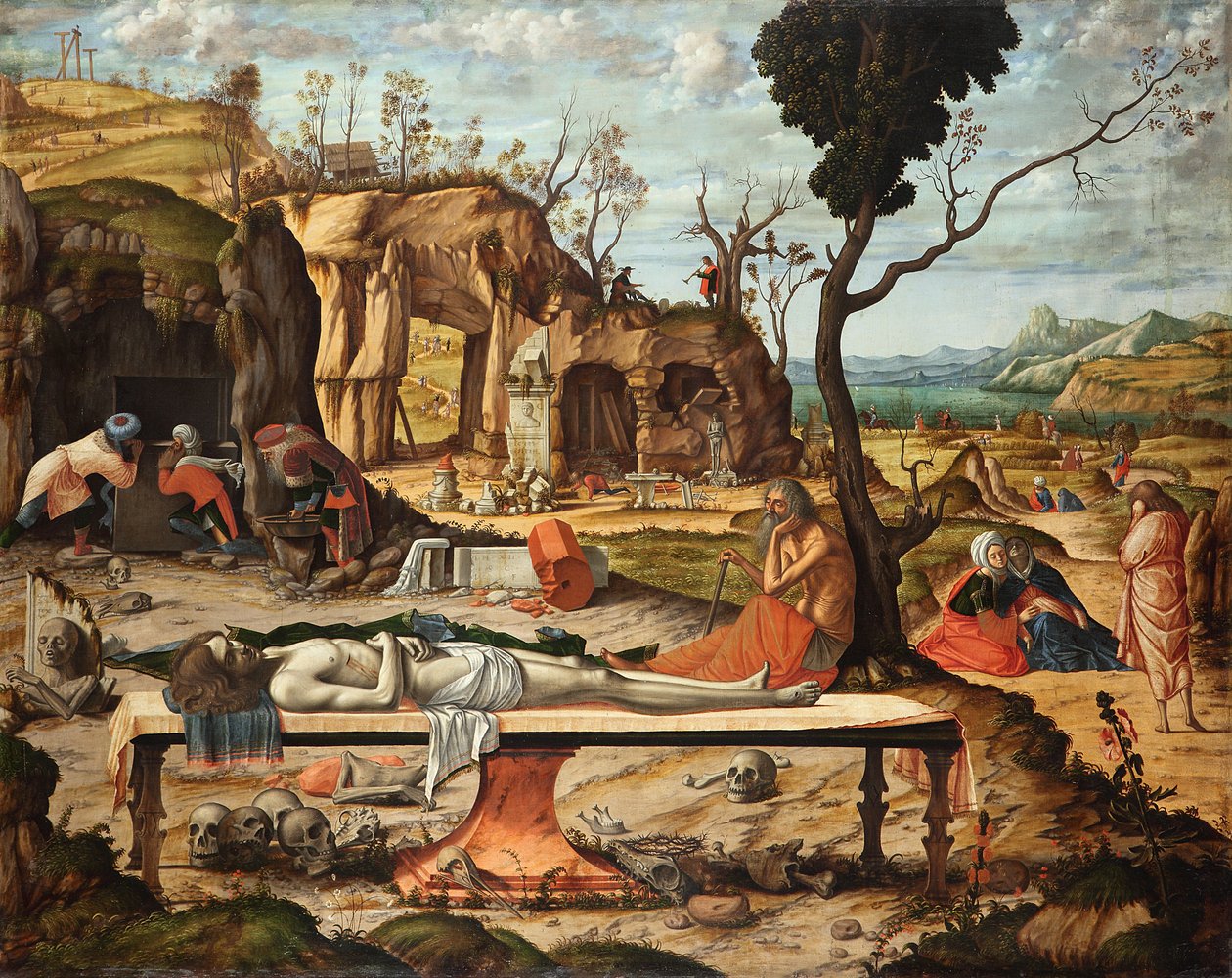 Kristuksen haudan valmistelu tekijältä Vittore Carpaccio