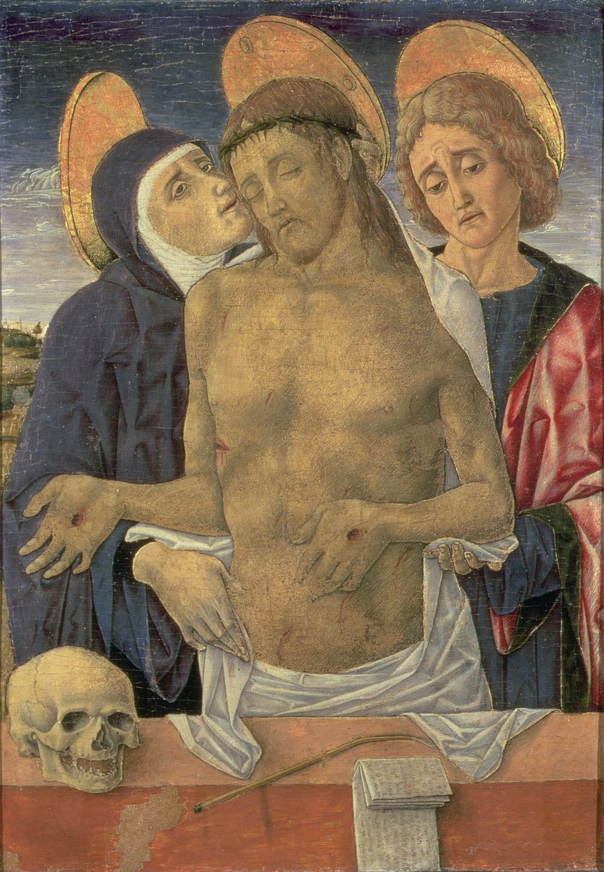 Pieta (tempera paneelissa) tekijältä Vittore Crivelli